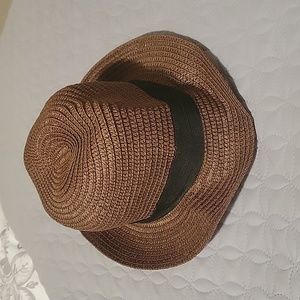 Brown hat black trim nwot